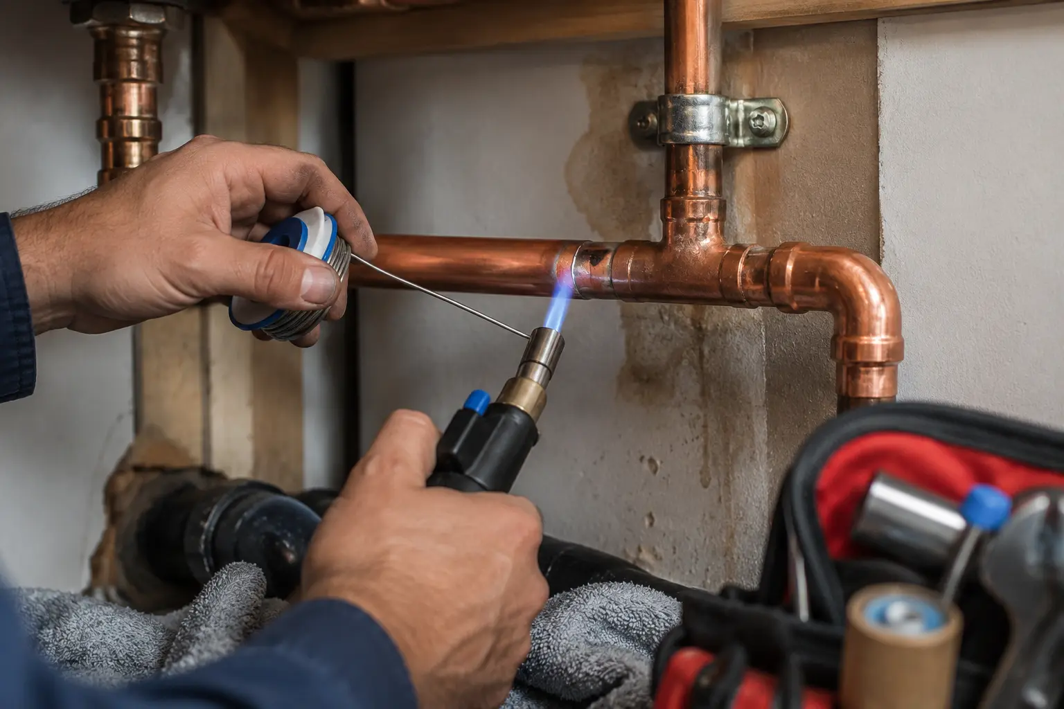 Copper Pipe Repair Service in Jhonson city