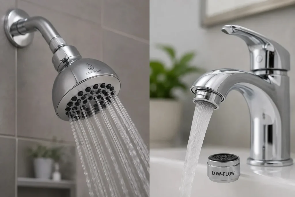 High Water Bill Help Service in Kingsport TN, Johnson City & Tri-Cities 3 Low-flow showerhead and faucet aerator used to reduce water use